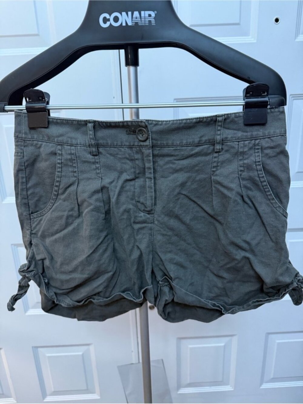 LC Lauren Conrad Olive Green Tie-Hem Casual Shorts